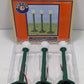 Lionel 6-29247 O Mainline Classic Green Street Lamps (Set of 3)