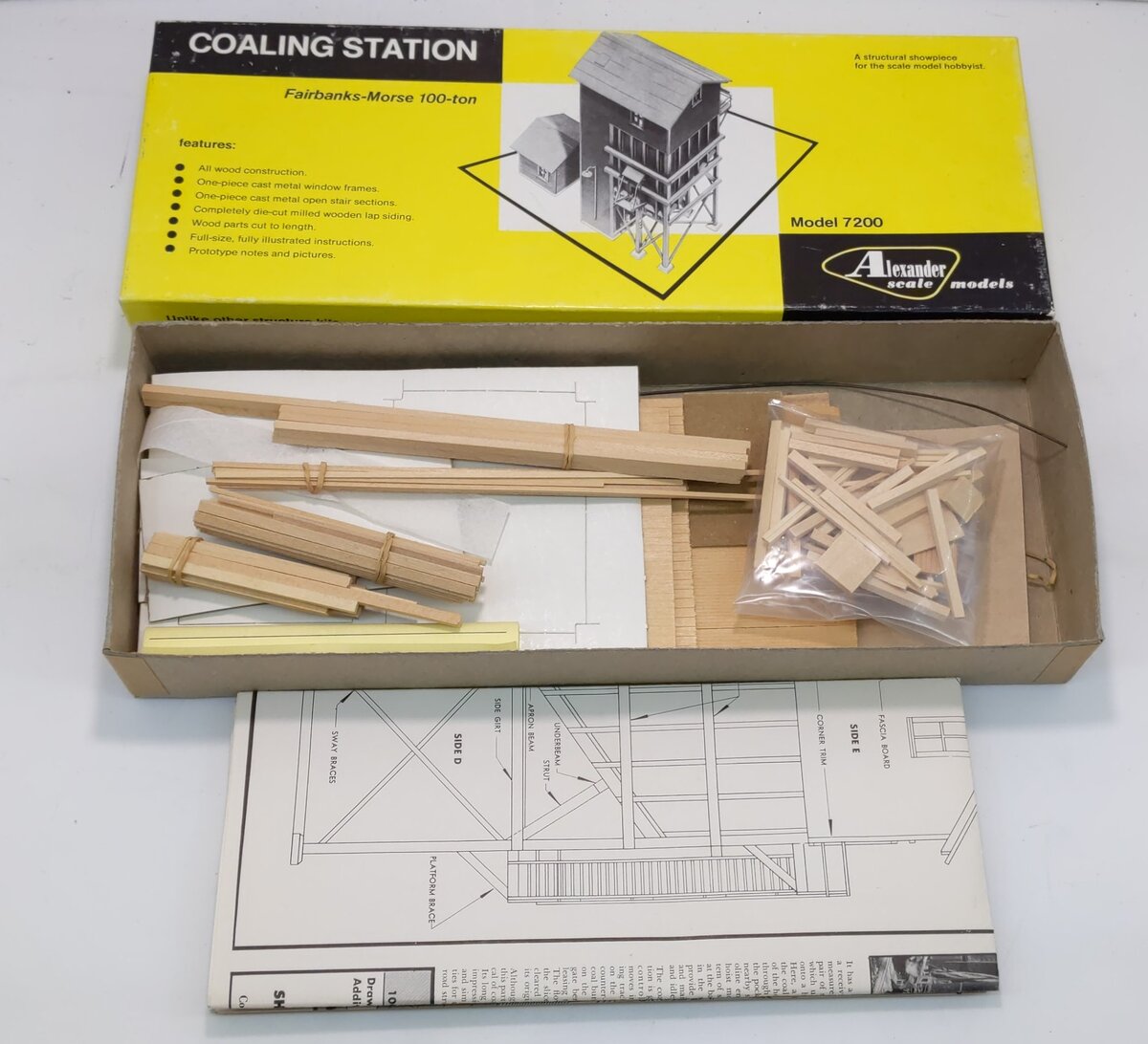 Alexander Scale 7200 HO 100 Ton Fairbanks Morse Coaling Station Building Kit