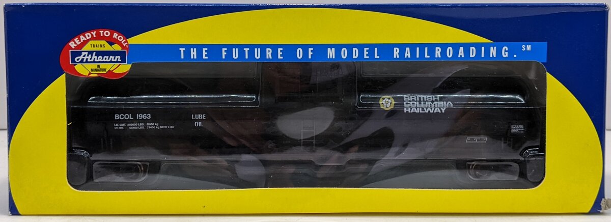 Athearn 73775 HO Scale British Columbia Railway 62' Tank Car #1963