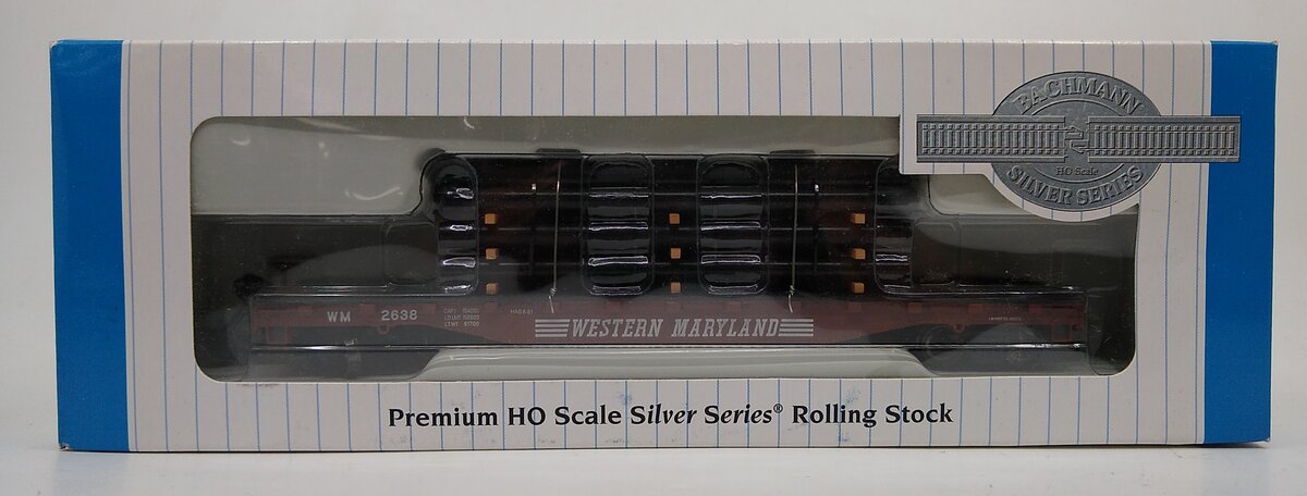 Bachmann 18928 HO Western Maryland 50' Flatcar w/Pipe Load