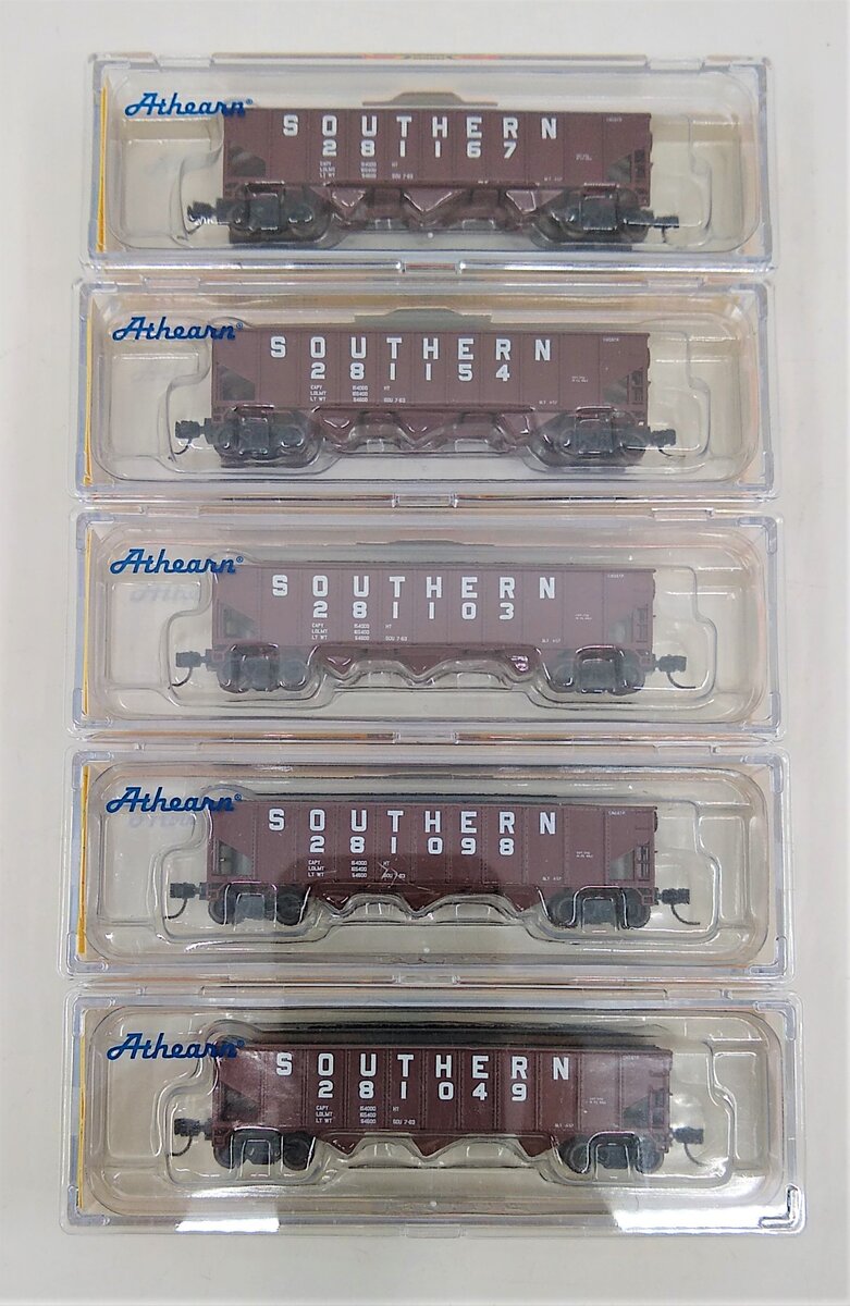 Athearn 11951 N Southern 40' 3-Bay Rib Hopper with Load #1 (Set of 5)