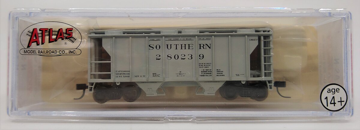 Atlas 31951 N Scale Southern PS2 2-Bay Hopper #280239