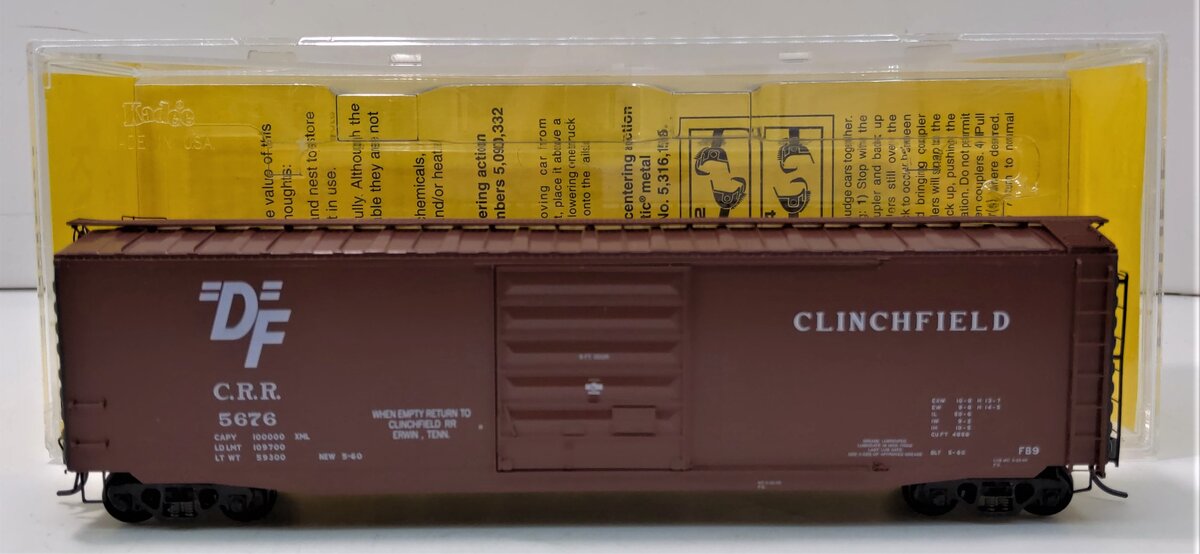Kadee 6101 HO Scale Clinchfield 50' PS-1 Boxcar #5676