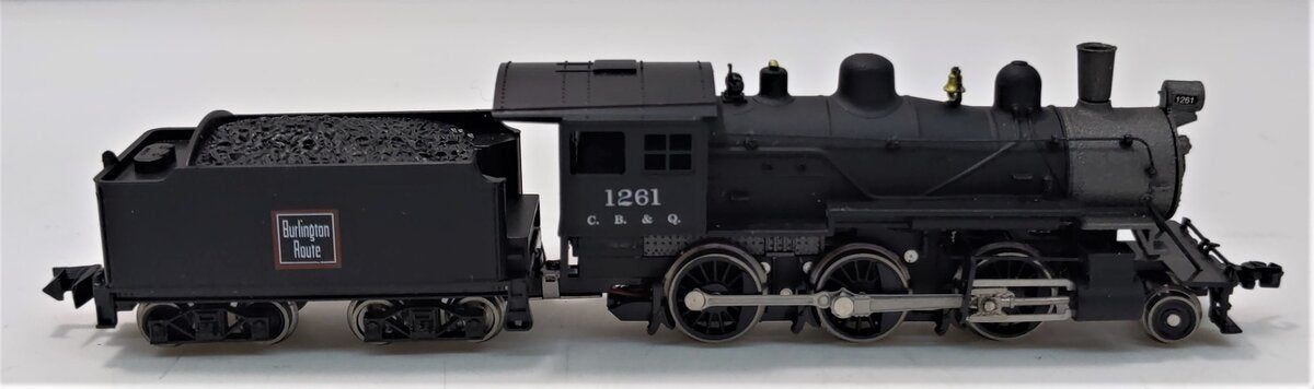 Model Power 87603 N CB&Q Mogul 2-6-0 Steam Locomotive #1261