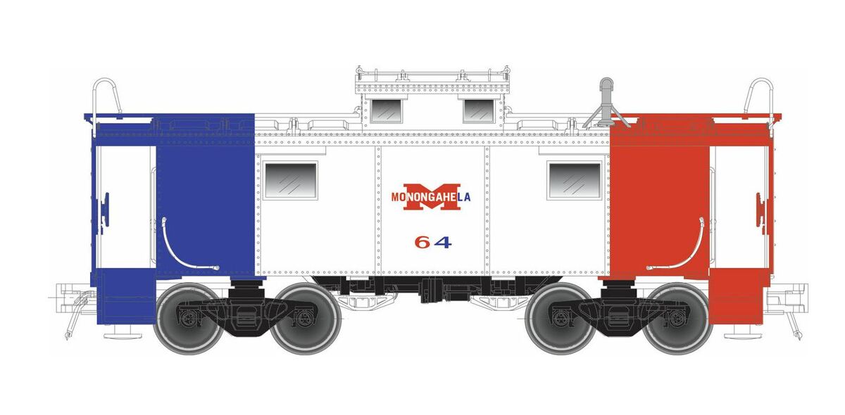 Atlas 20003611 HO Monongahela Bicentennial NE-6 Caboose #64