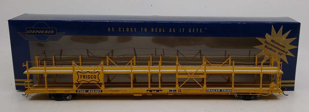 Athearn G69922 HO Frisco TTBX F89F Auto Rack Flat Car #910421