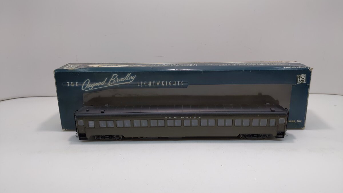 Rapido Trains 109024 HO New Haven 10-Window Coach No # (Pullman Green)