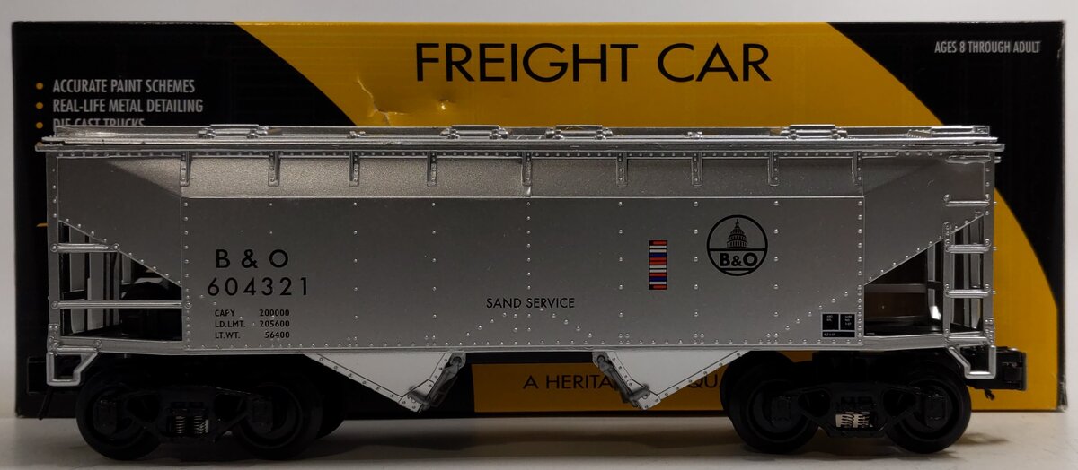 K-Line 6-22184 O Gauge Baltimore & Ohio Covered Hopper #604321