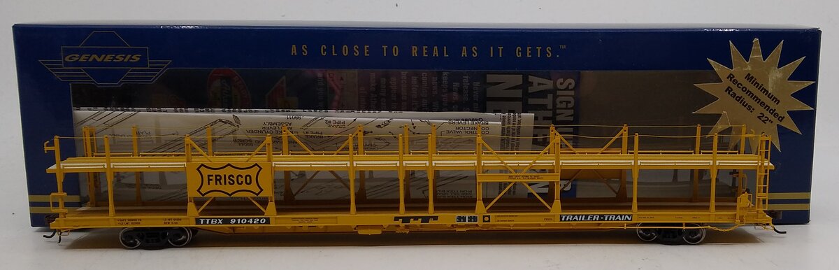 Athearn G69921 F89-F Bi-Level Auto Rack, Frisco #910420
