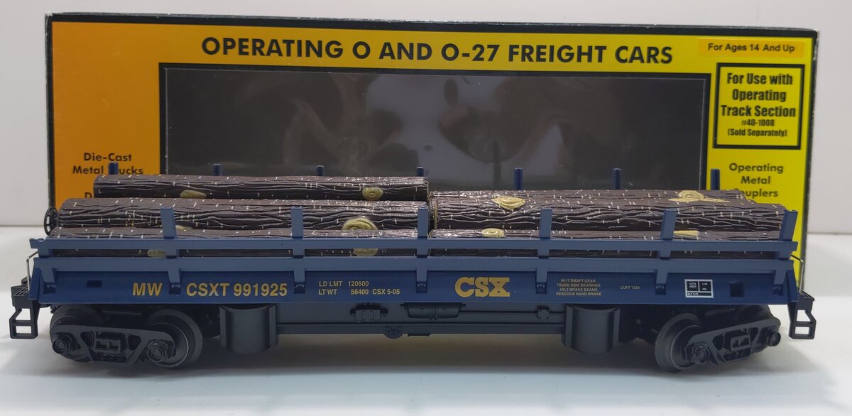MTH 30-79357 O CSX Operating Log Dump Car