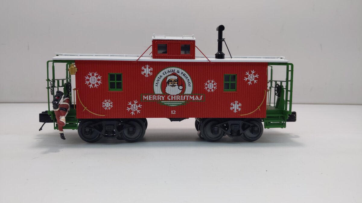 MTH 20-91313 O Gauge Christmas N-6b Caboose W/Operating Santa Signal Man