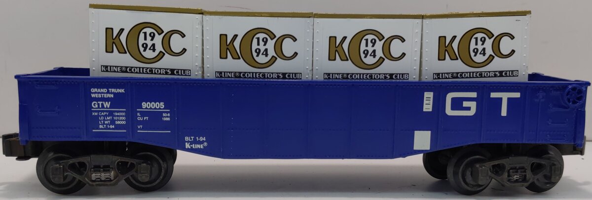 K-Line K90005IC O Gauge K-Line Collector's Club Gondola with Crates