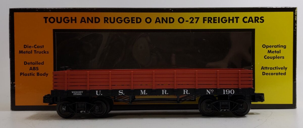 MTH 30-72085 O Gauge U.S. Military Railroad 19th Century Gondola Car #190