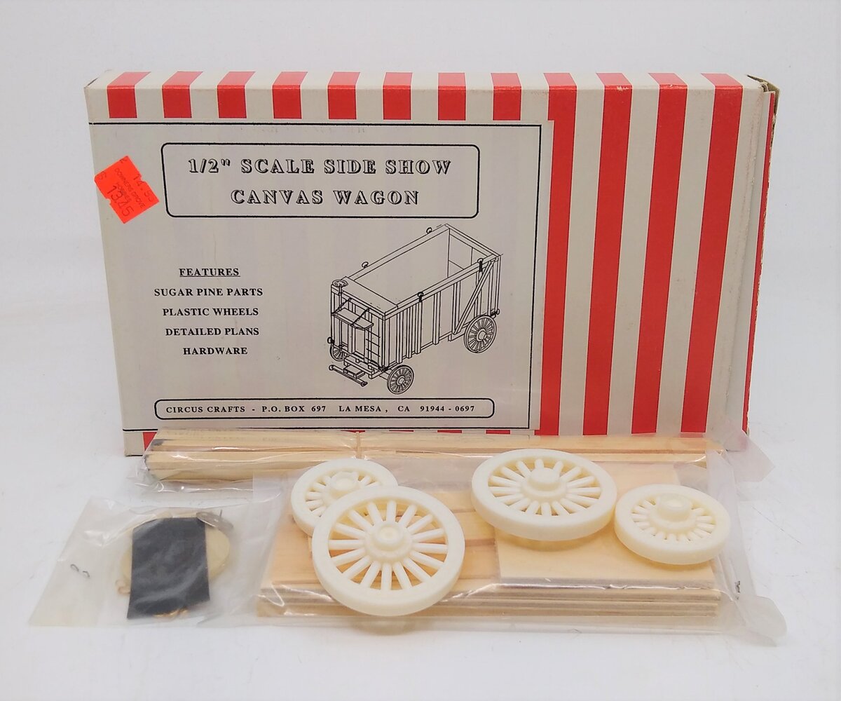 Circus Crafts 105 G Scale Side Show Canvas Wagon Kit