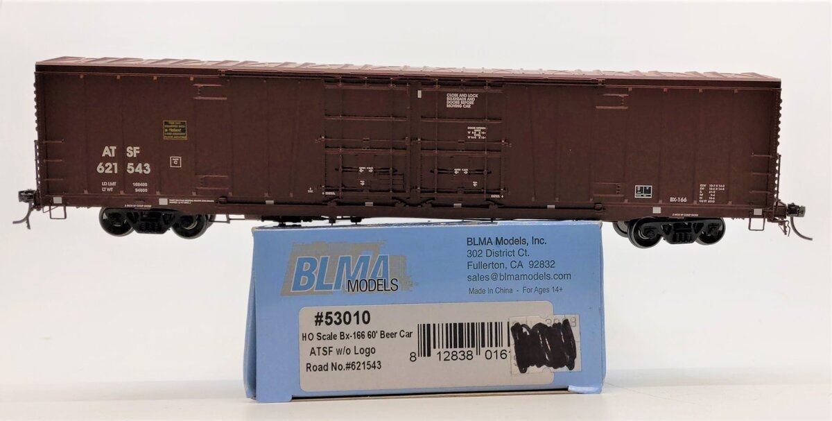 BLMA Models 53010 HO Atchison, Topeka and Santa Fe 60' DD Boxcar #621543
