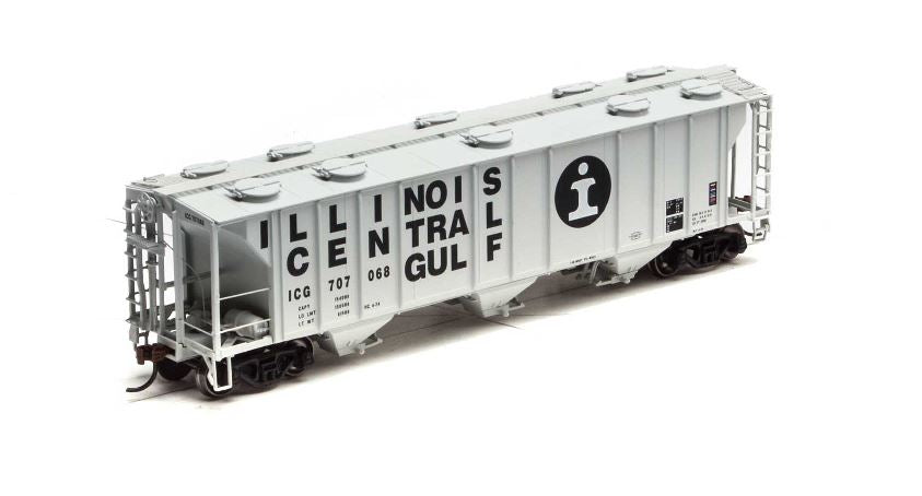 Athearn 73489 HO Illinois Central Gulf PS-2 2893 3-Bay Covered Hopper #707068