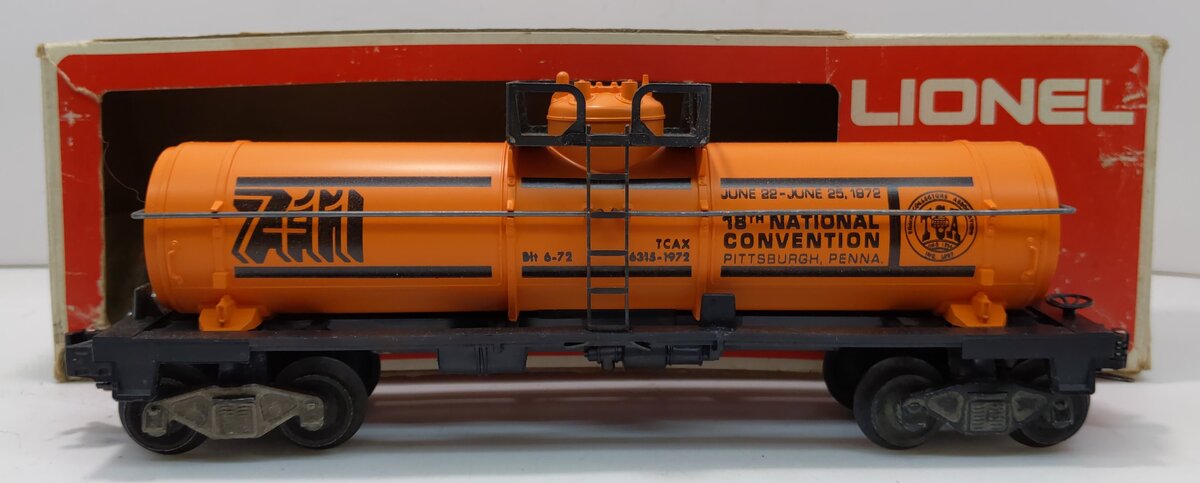 Lionel 6-6315 O Scale 1972 TCA 1972 Pittsburgh Tank Car