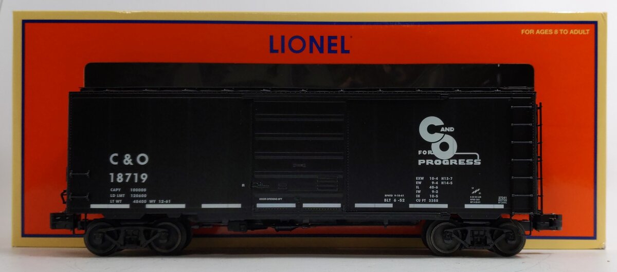 Lionel 6-27241 O Gauge Chesapeake and Ohio PS-1 Boxcar #18719