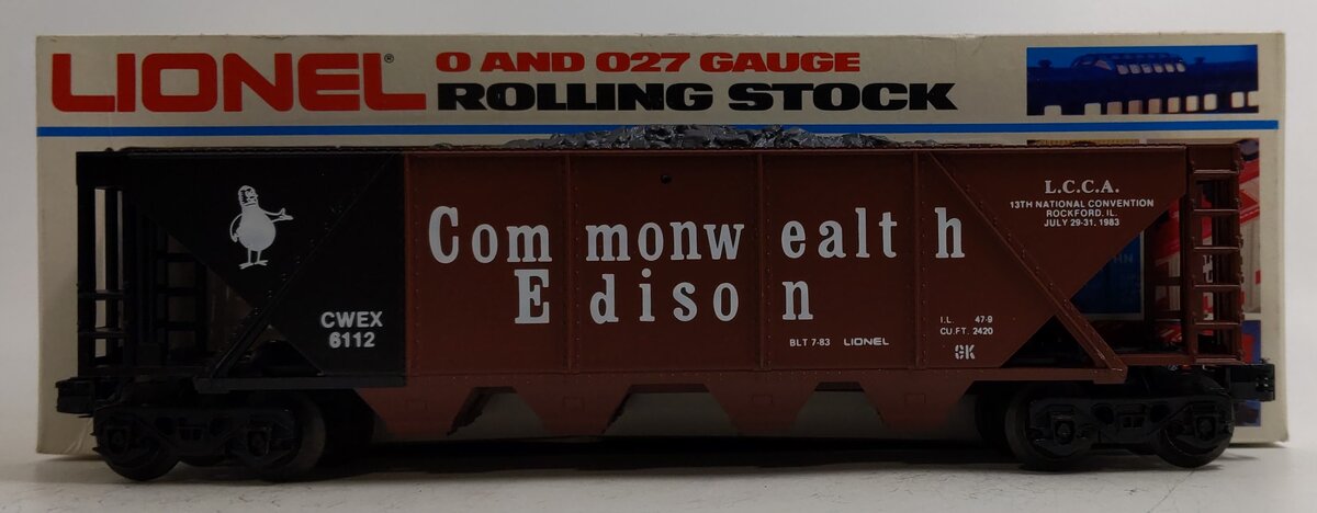 Lionel 6-6112 O Gauge LCCA Commonwealth Edison Hopper Car