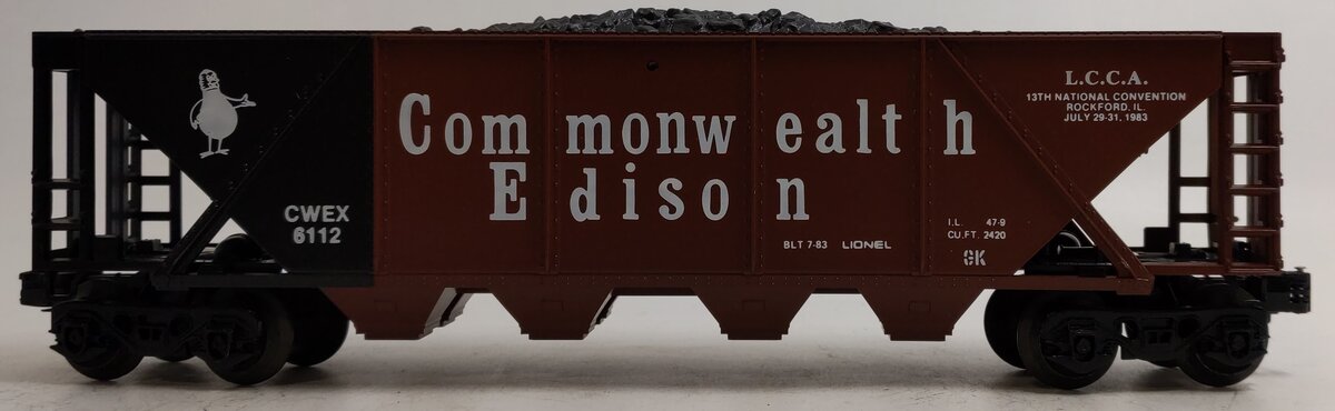 Lionel 6-6112 O Gauge LCCA Commonwealth Edison Hopper Car