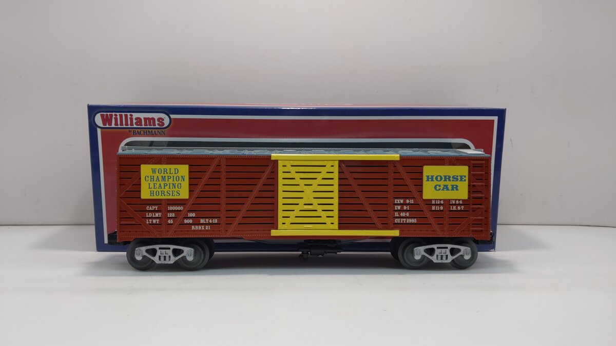 Williams 47412 O Ringling Bros And Barnum & Bailey 40' Steel Boxcar 3-Rail