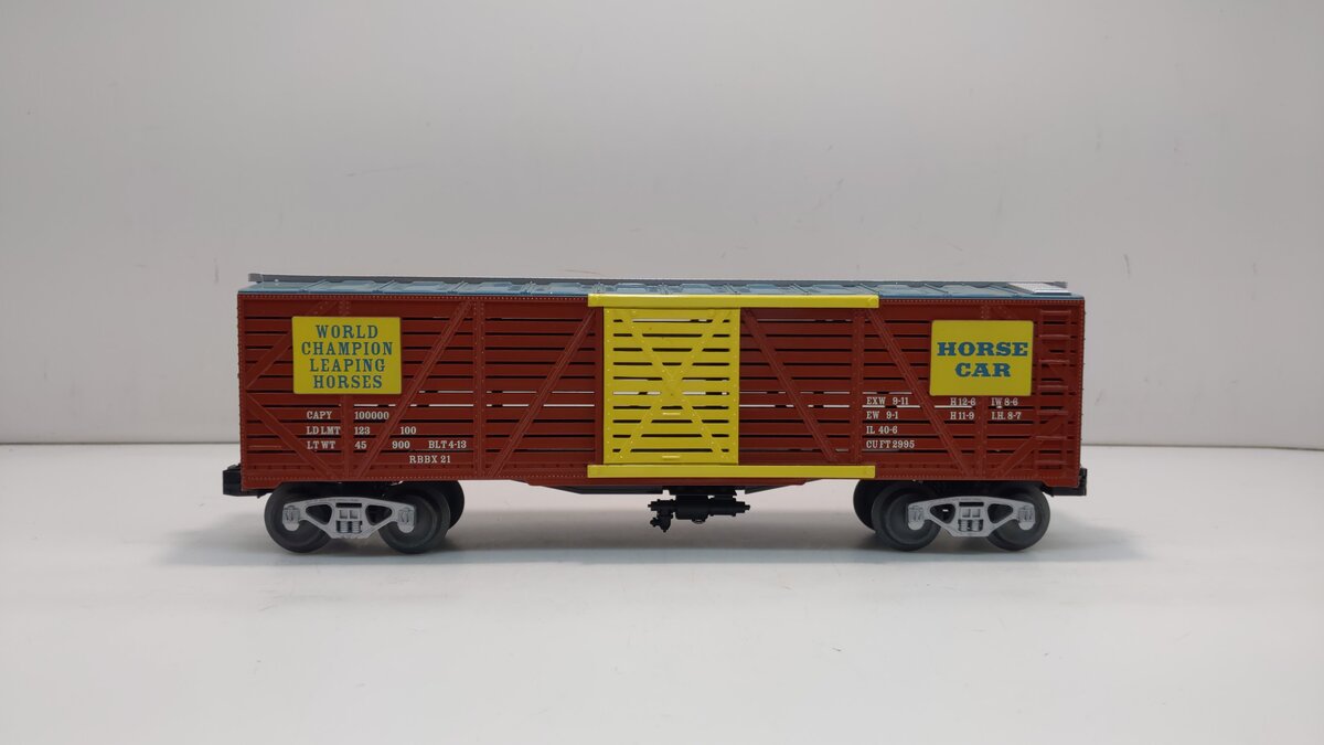 Williams 47412 O Ringling Bros And Barnum & Bailey 40' Steel Boxcar 3-Rail