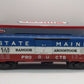Williams 47049 O Bangor & Aroostook 40' 3-Rail Steel Boxcar #9709
