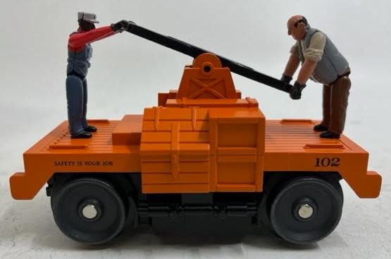 MTH 30-2547 O Gauge Maintenance Of Way - Orange Operating Hand Car