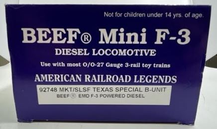RMT 92748 O Gauge Texas Special BEEF F-3 B-Unit  Diesel Engine