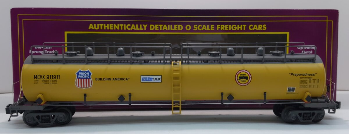 MTH 20-96725 O Union Pacific 20,000-Gallon 4-Compartment Tank Car #911911