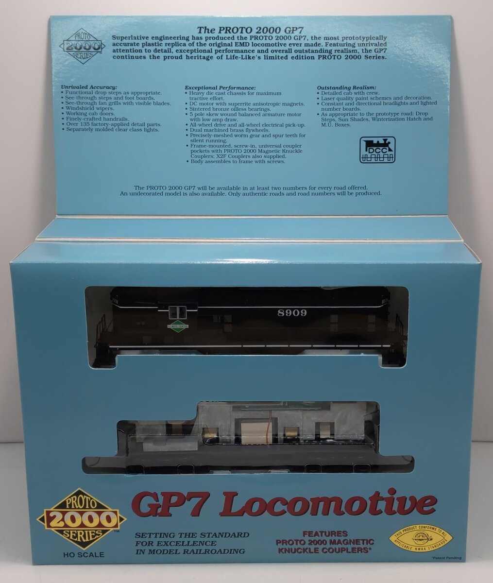 Proto 2000 23247 HO Scale Illinois Central GP7 Diesel Locomotve #8909