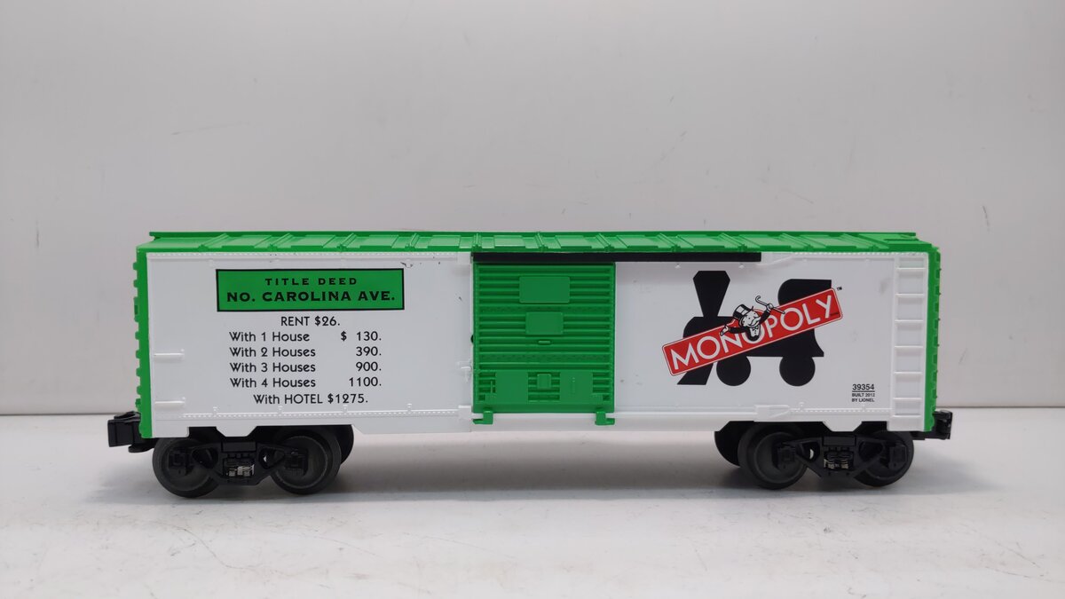 Lionel 6-39354 O Gauge Monopoly North Carolina Boxcar