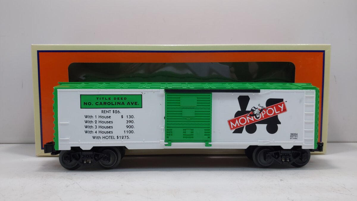 Lionel 6-39354 O Gauge Monopoly North Carolina Boxcar