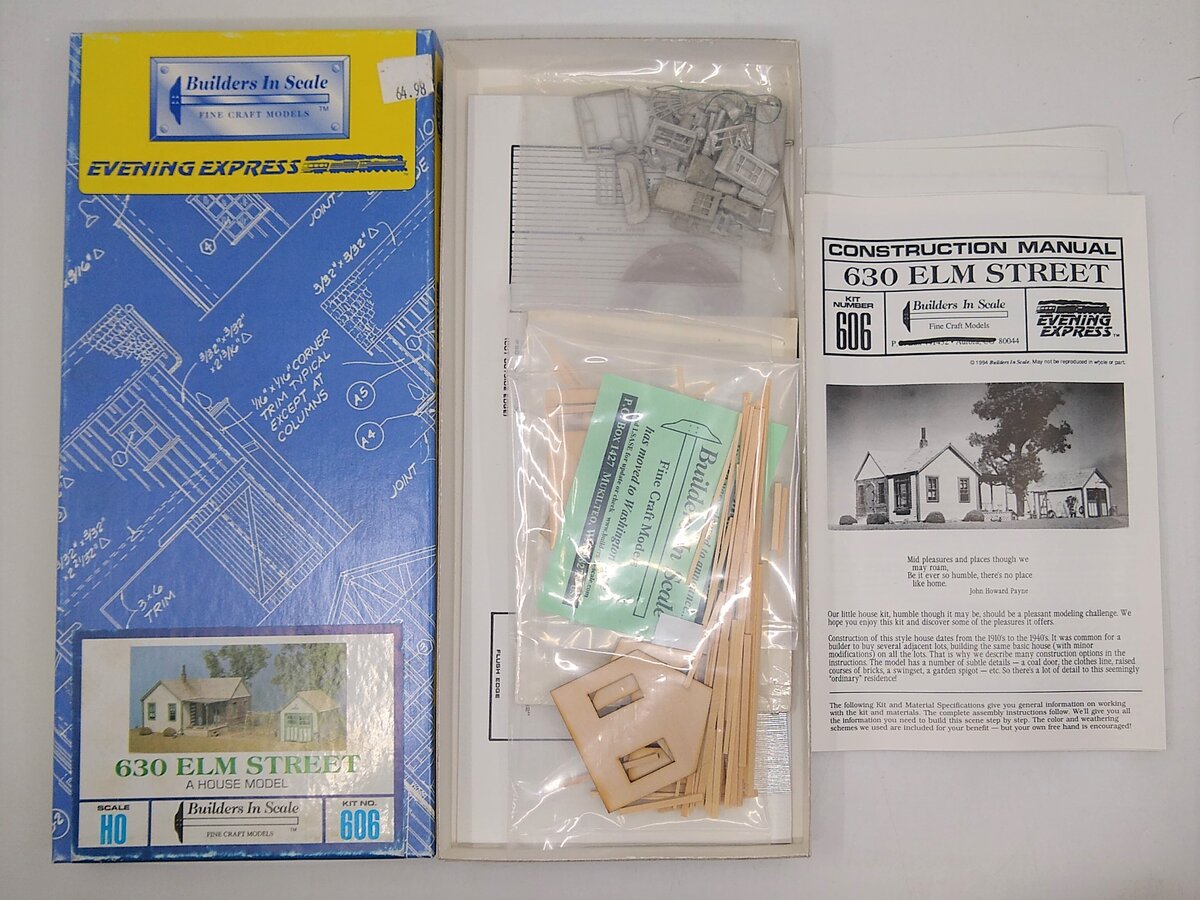 Builders-in-Scale 606 HO Scale 630 Elm Street Building Laser Cut Kit