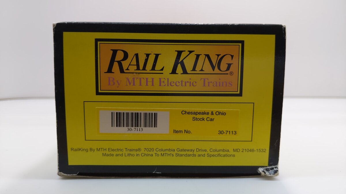 MTH 30-7113 O Gauge Chesapeake and Ohio Stock Car #95237