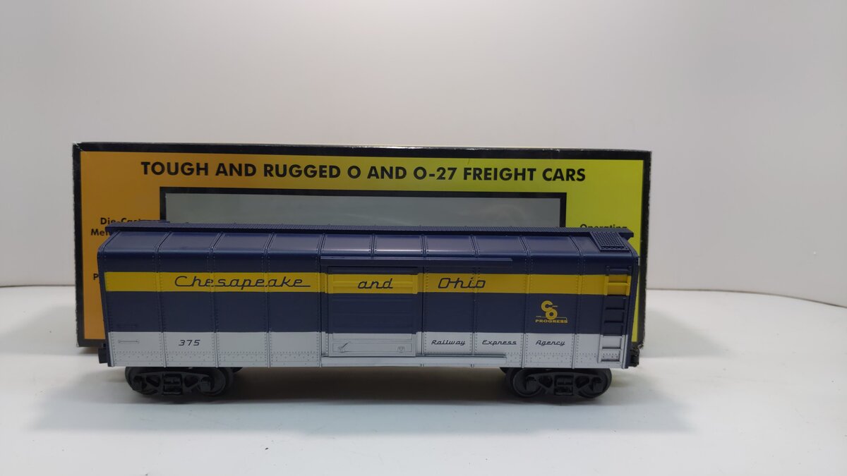 MTH 30-74680 O C&O Rounded Roof Box Car #375