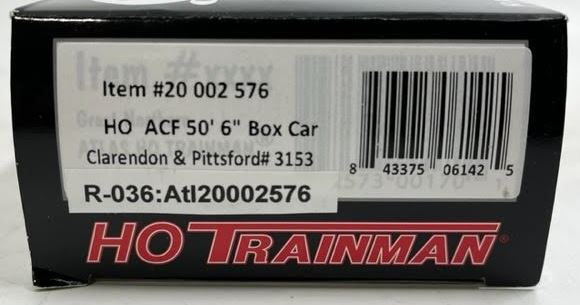 Atlas 20002576 HO Scale Clarendon & Pittsford 50' 6