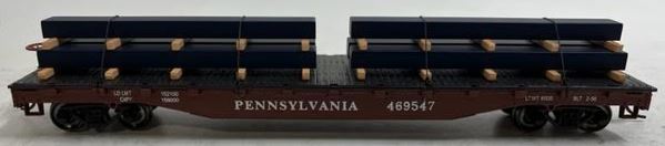 Bachmann 18909 HO Scale Pennsylvania 50' Flatcar #469547 with Steel Load