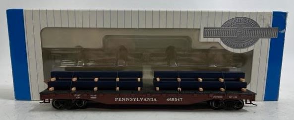 Bachmann 18909 HO Scale Pennsylvania 50' Flatcar #469547 with Steel Load