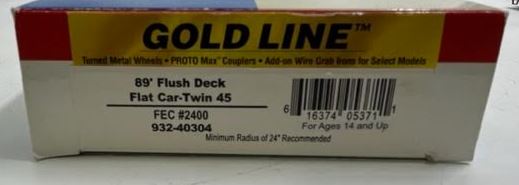 Walthers 932-40304 HO Scale Florida East Coast 89' Flush Deck Flat Car