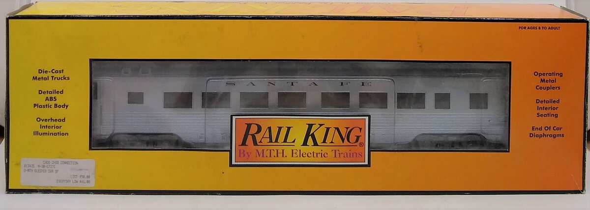 MTH 30-67376 Santa Fe 60' Streamlined Sleeper