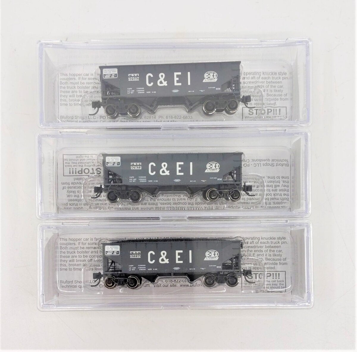 Bluford Shops 66033 N CEI 2-Bay Offset Side Hopper (Set of 3)