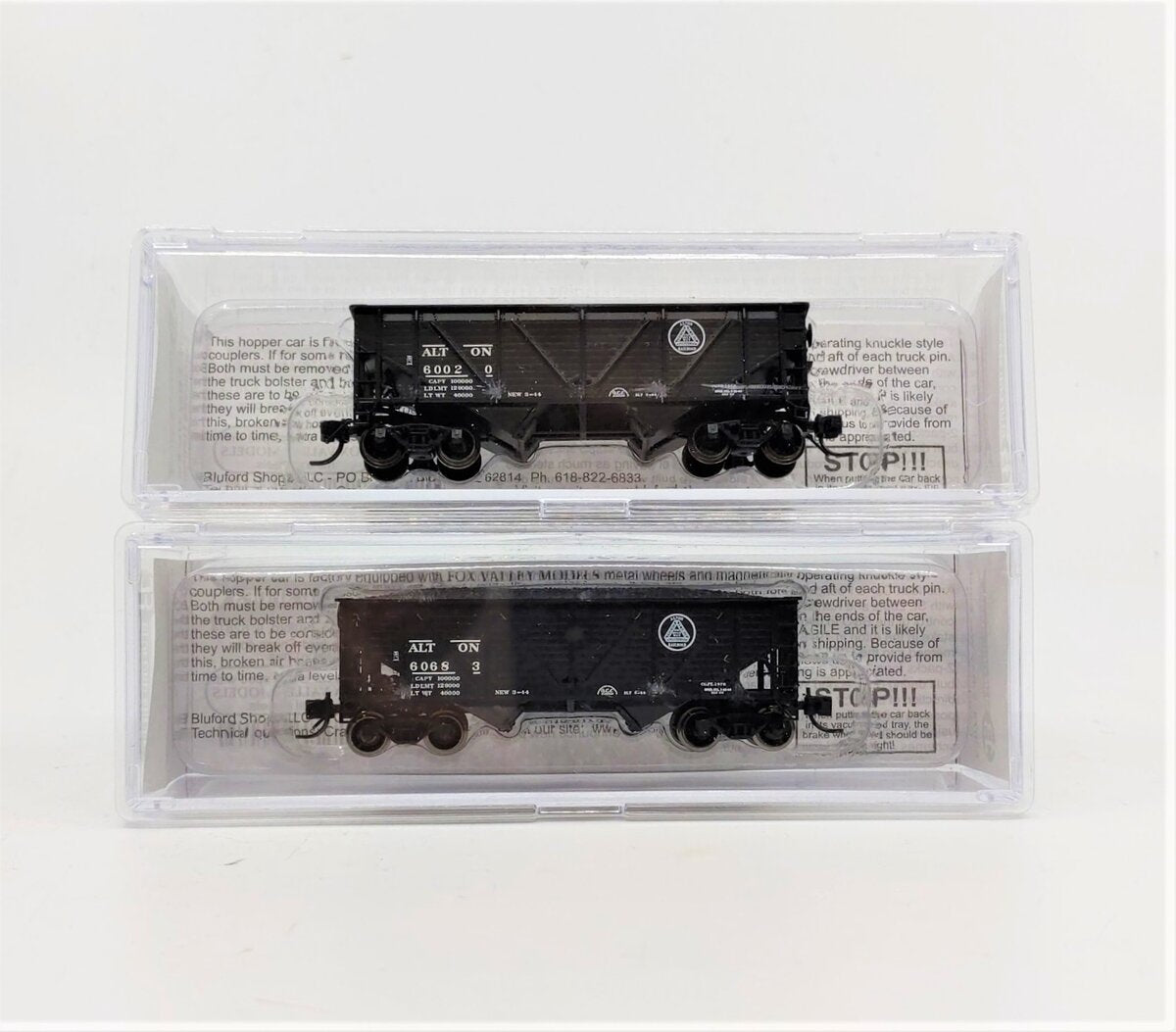 Bluford Shops 63072 N Alton Railroad 2-Bay War Emer. Composite Hopper (Set of 2)