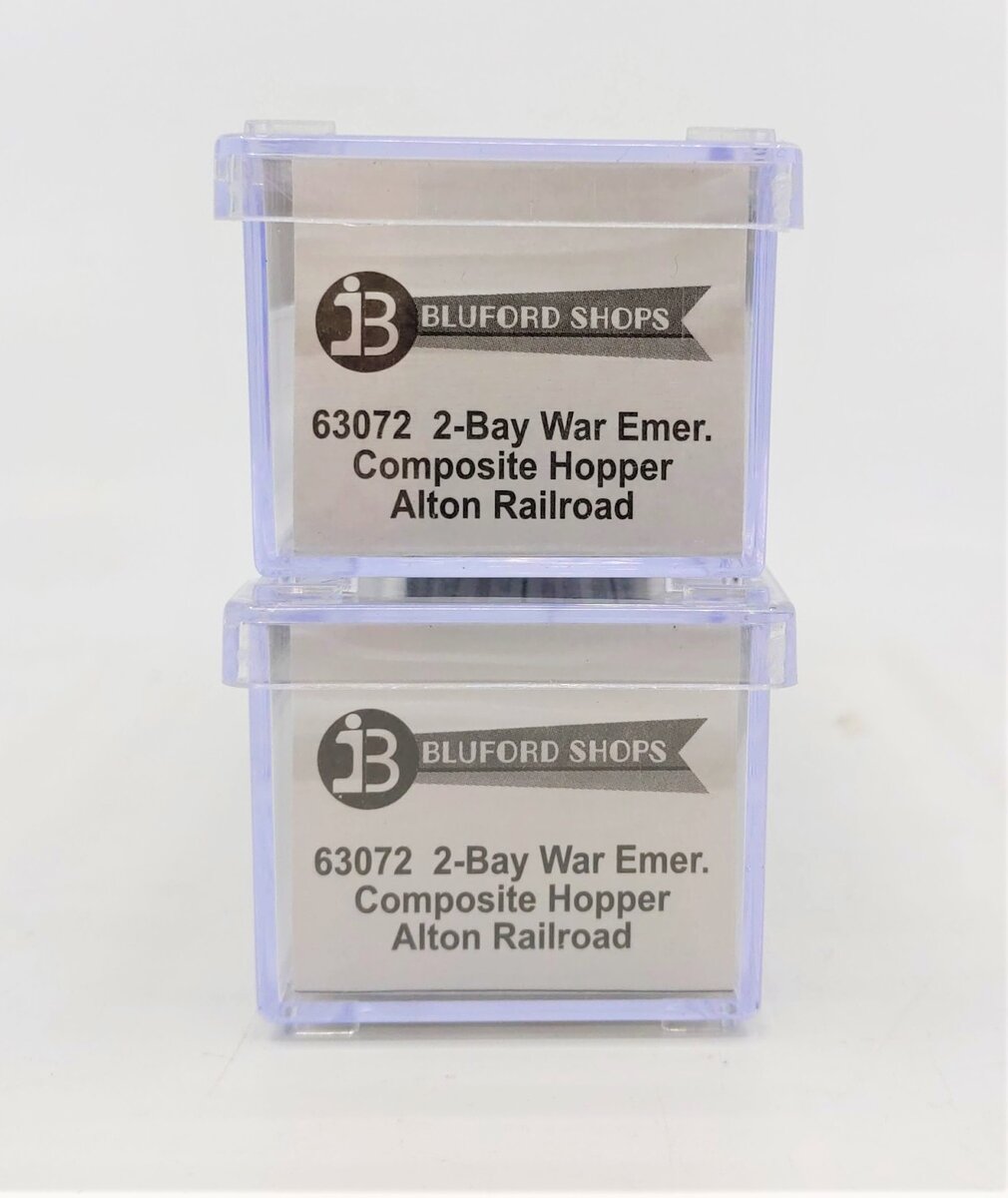 Bluford Shops 63072 N Alton Railroad 2-Bay War Emer. Composite Hopper (Set of 2)