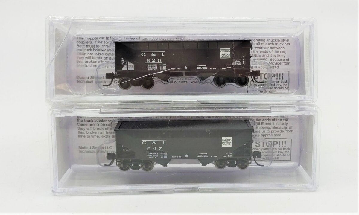 Bluford Shops 66122 N Cambria & Indiana 2-Bay Offset Hopper (Pack of 2)
