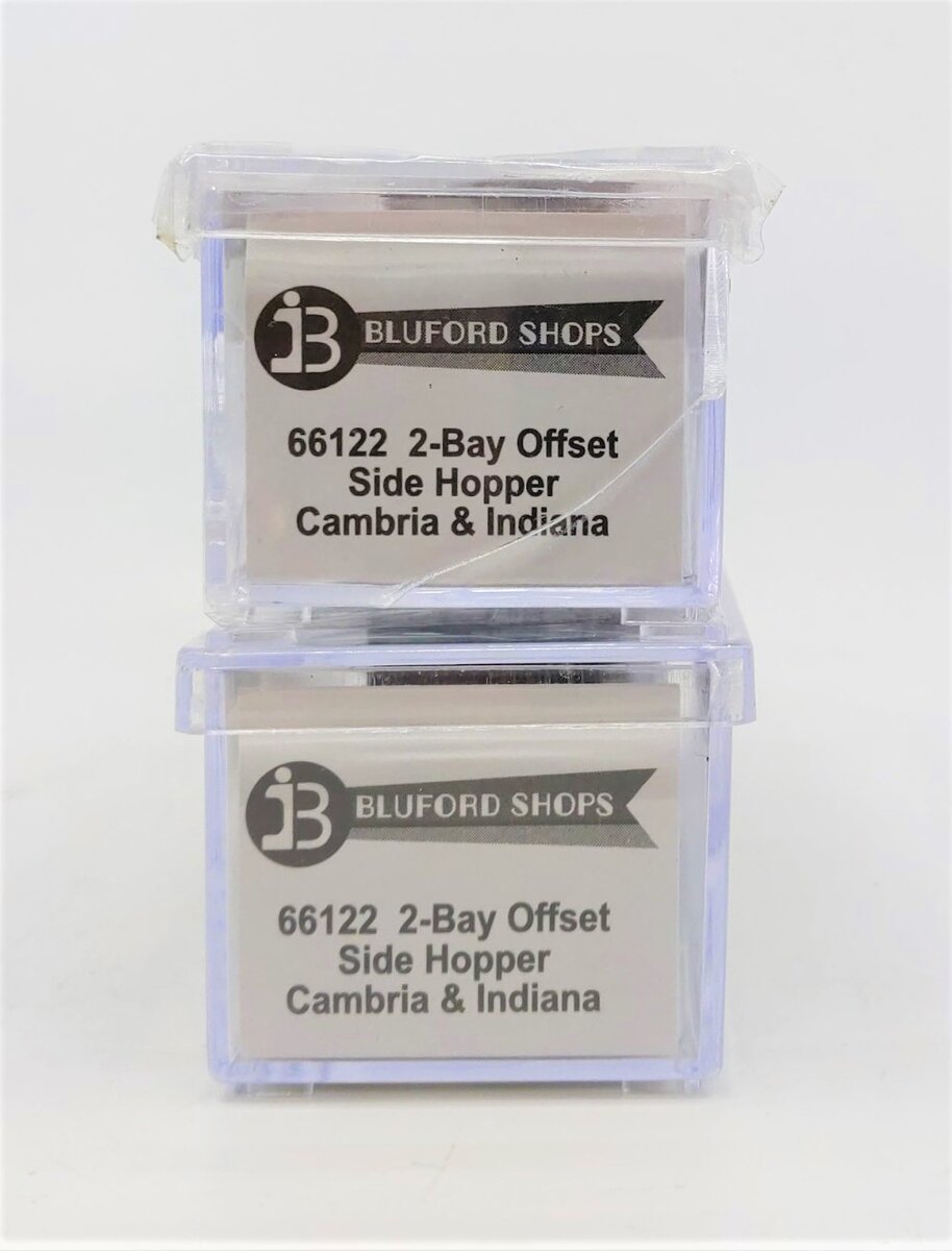 Bluford Shops 66122 N Cambria & Indiana 2-Bay Offset Hopper (Pack of 2)