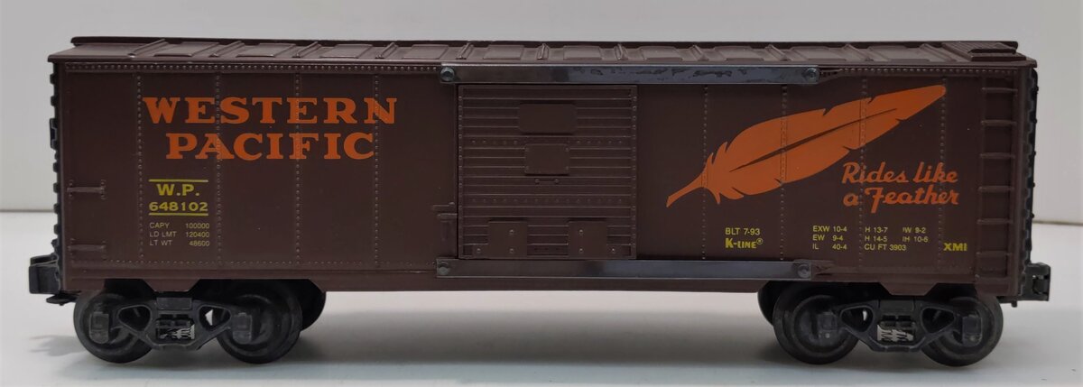 K-648102 O Gauge Western Pacific Classic Boxcar