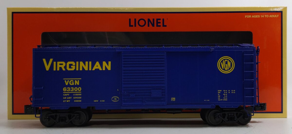 Lionel 6-27265 O Gauge Virginian PS-1 Boxcar #63300