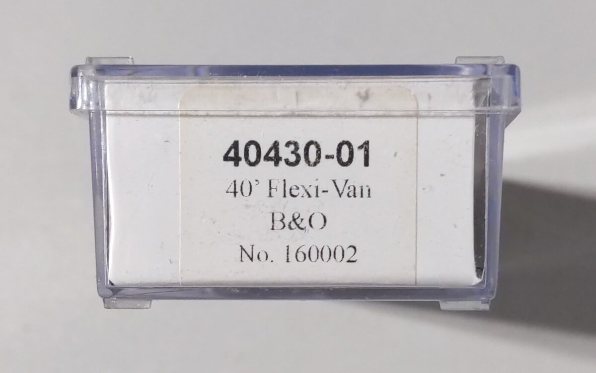 Trainworx Inc. 40430-01 N Scale Baltimore & Ohio 40' Flexi-Van #160002