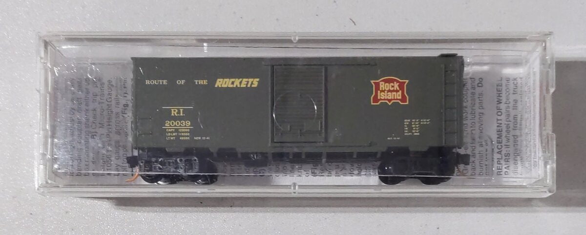 Micro-Trains 02000566 N Rock Island 40' Standard Single Door Boxcar #20039